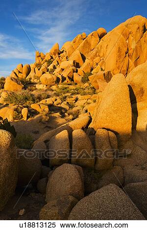 Stock Photography - USA, California, Joshua Tree National Park, Rock formations. Fotosearch