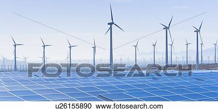 USA, California, Palm Springs, Wind farm and solar panels View Large Photo Image Stock Image - USA, California, Palm Springs, Wind farm and solar panels. Fotosearch