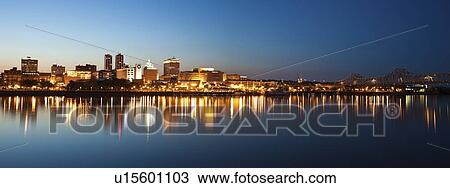 USA, Illinois, Peoria, City view at dusk View Large Photo Image Stock Image - USA, Illinois, Peoria, City view at dusk. Fotosearch