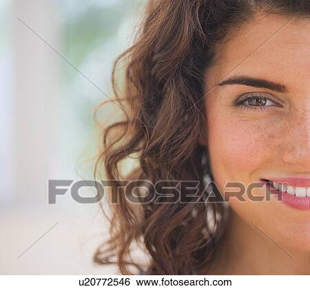 USA, New Jersey,,. Portrait of smiling woman View Large Photo Image Stock Photograph - USA, New Jersey,,. Portrait of smiling woman . Fotosearch