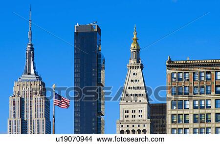 Picture - USA, New York City, Downtown skyline. Fotosearch