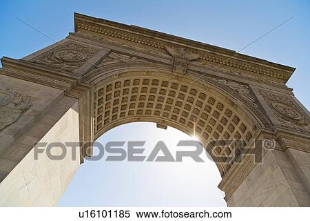 USA, New York City, Washington SQ Arch View Large Photo Image Stock Photography - USA, New York City, Washington SQ Arch. Fotosearch