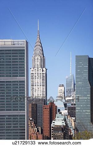 USA, New York, New York City, Manhattan, Skyline with Chrysler Building View Large Photo Image Stock Image - USA, New York, New York City, Manhattan, Skyline with Chrysler Building. Fotosearch