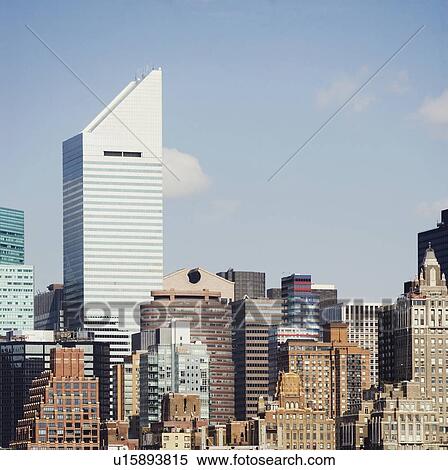 USA, New York, New York City, Manhattan, Skyline View Large Photo Image Stock Photography - USA, New York, New York City, Manhattan, Skyline. Fotosearch