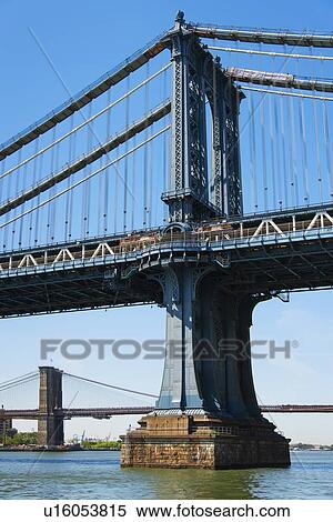 USA, New York state, New York City, Manhattan Bridge and Brooklyn Bridge View Large Photo Image Stock Photography - USA, New York state, New York City, Manhattan Bridge and Brooklyn Bridge. Fotosearch
