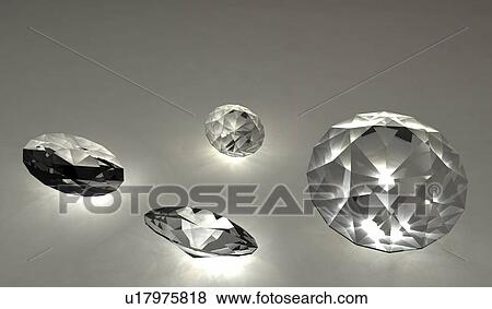 Stock Photo - Variety of polished gems. Fotosearch