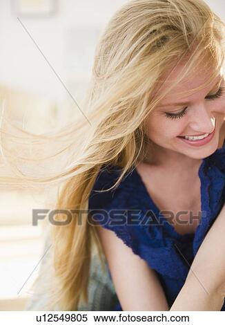 Stock Photography - Woman laughing. Fotosearch