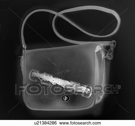 X-ray image showing handbag containing test tube with germs View Large Photo Image Stock Photograph - X-ray image showing handbag containing test tube with germs. Fotosearch