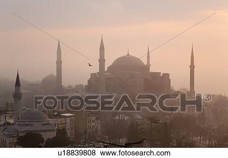 Aya Sofya at dawn, Istanbul, Turkey View Large Photo Image Stock Photo - Aya Sofya at dawn, Istanbul, Turkey. Fotosearch