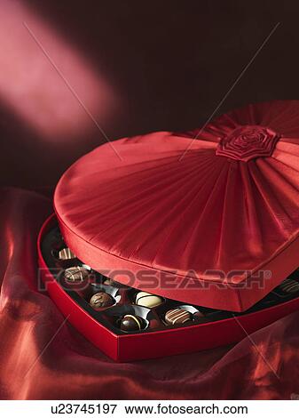 Stock Photo - Chocolates in decorative box. Fotosearch