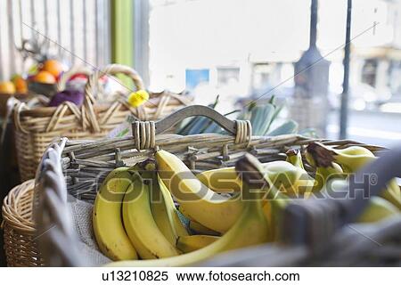Close up of basket of bananas View Large Photo Image Stock Photography - Close up of basket of bananas. Fotosearch