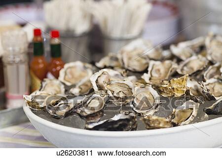 Close up of bowl of oysters View Large Photo Image Stock Image - Close up of bowl of oysters. Fotosearch