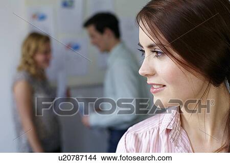 Picture - Close up of businesswomans face. Fotosearch