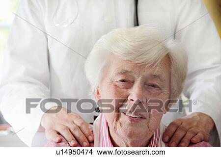 Close up of older womans smiling face View Large Photo Image Picture - Close up of older womans smiling face. Fotosearch