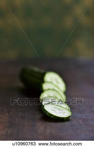 Close up of sliced cucumber View Large Photo Image Stock Image - Close up of sliced cucumber. Fotosearch