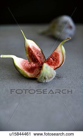 Close up of sliced fig View Large Photo Image Stock Image - Close up of sliced fig. Fotosearch