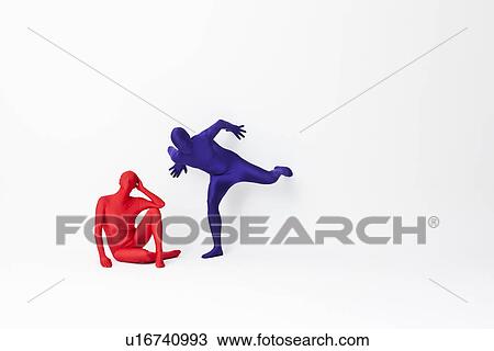 Couple in bodysuits posing together View Large Photo Image Stock Image - Couple in bodysuits posing together. Fotosearch