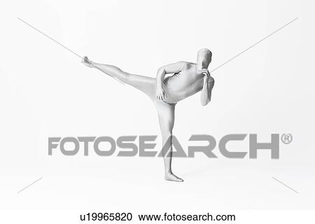 Stock Image - Man in bodysuit posing. Fotosearch