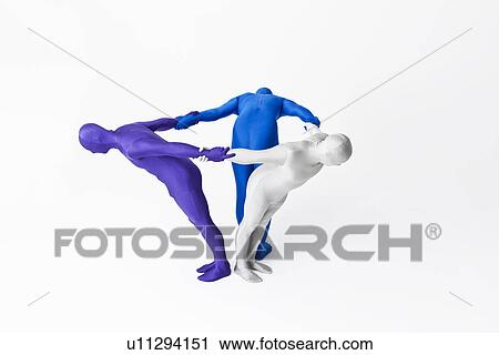 Men in bodysuits posing together View Large Photo Image Stock Image - Men in bodysuits posing together. Fotosearch