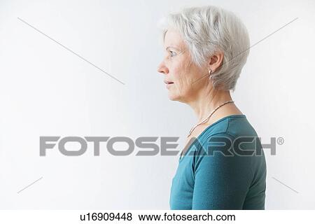 Stock Photo - Profile of womans head and shoulders. Fotosearch