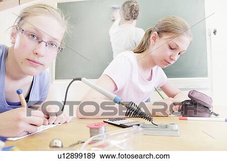 Students working in technology lab View Large Photo Image Stock Photo - Students working in technology lab. Fotosearch