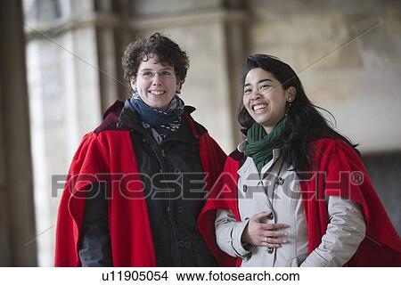 Picture - University students in traditional capes. Fotosearch