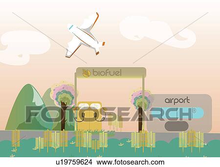 Airplane with biofuel pump at an airport View Large Photo Image Picture - Airplane with biofuel pump at an airport. Fotosearch