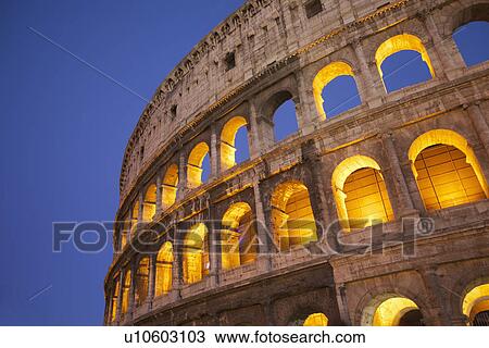 Stock Image - Amphitheater, Colosseum, Rome, Lazio, Italy. Fotosearch