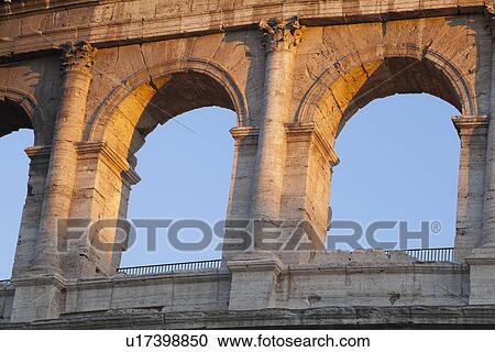 Stock Image - Amphitheater, Colosseum, Rome, Lazio, Italy. Fotosearch