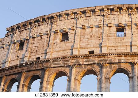 Stock Photo - Amphitheater, Colosseum, Rome, Lazio, Italy. Fotosearch