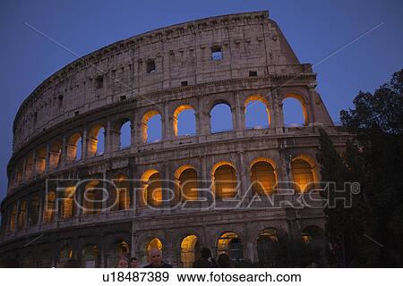 Stock Photo - Amphitheater, Colosseum, Rome, Lazio, Italy. Fotosearch