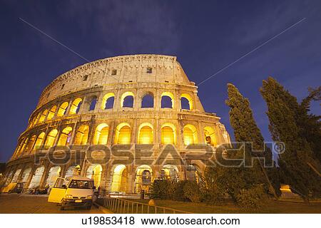 Stock Photo - Amphitheater, Colosseum, Rome, Lazio, Italy. Fotosearch