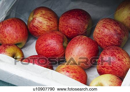 Stock Image - Apples in a supermarket, Republic of Ireland. Fotosearch