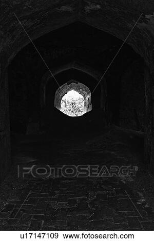 Stock Photo - Arcade in a fort, Old Fort, Delhi, India. Fotosearch