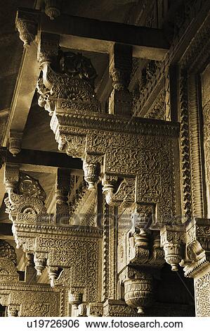 Architectural detail of a fort, Agra Fort, Agra, Uttar Pradesh, India View Large Photo Image Stock Photograph - Architectural detail of a fort, Agra Fort, Agra, Uttar Pradesh, India. Fotosearch