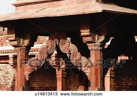 Architectural detail of a palace, Fatehpur Sikri, Agra, Uttar Pradesh, India View Large Photo Image Stock Image - Architectural detail of a palace, Fatehpur Sikri, Agra, Uttar Pradesh, India. Fotosearch