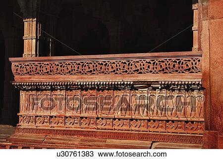 Architectural detail of a palace, Fatehpur Sikri, Agra, Uttar Pradesh, India View Large Photo Image Stock Image - Architectural detail of a palace, Fatehpur Sikri, Agra, Uttar Pradesh, India. Fotosearch