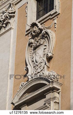 Stock Photography - Architectural details of a building, Rome, Lazio, Italy. Fotosearch