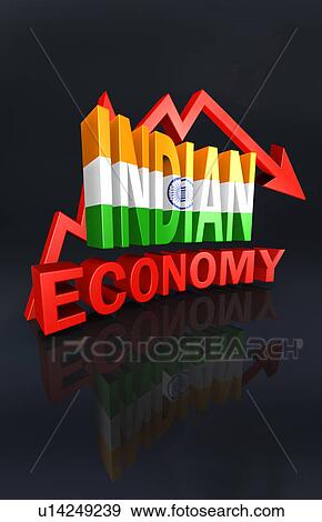 Arrow sign showing downfall in Indian economy View Large Photo Image Stock Photo - Arrow sign showing downfall in Indian economy. Fotosearch