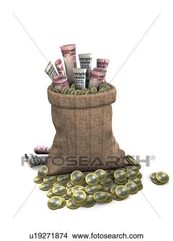 Bag of money View Large Photo Image Picture - Bag of money. Fotosearch