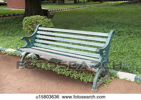 Bench in a botanical garden, Lal Bagh Botanical Garden, Bangalore, Karnataka, India View Large Photo Image Stock Photograph - Bench in a botanical garden, Lal Bagh Botanical Garden, Bangalore, Karnataka, India. Fotosearch