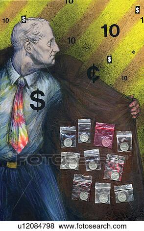 Stock Photo - Black-market businessman. Fotosearch