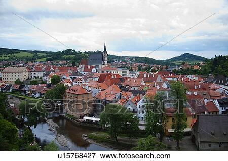 Buildings in a city, Cesky Krumlov, South Bohemian Region, Czech Republic View Large Photo Image Stock Photo - Buildings in a city, Cesky Krumlov, South Bohemian Region, Czech Republic. Fotosearch