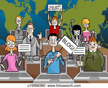 Stock Image - Business blogging. Fotosearch