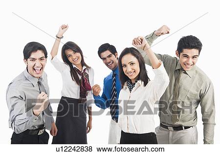 Business executives celebrating their success View Large Photo Image Stock Photo - Business executives celebrating their success. Fotosearch
