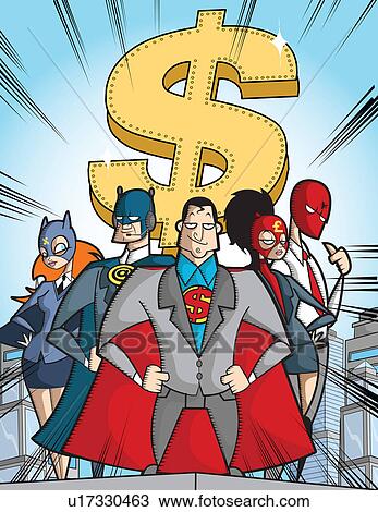 Business super hero with dollar sign View Large Photo Image Stock Image - Business super hero with dollar sign. Fotosearch