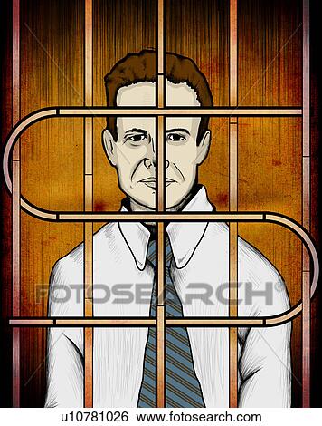 Businessman behind prison bars View Large Photo Image Stock Photograph - Businessman behind prison bars. Fotosearch