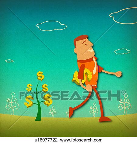 Businessman carrying a dollar sign View Large Photo Image Stock Image - Businessman carrying a dollar sign. Fotosearch