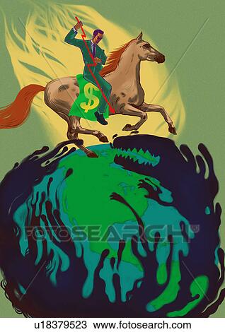 Businessman fighting with global crisis View Large Photo Image Stock Image - Businessman fighting with global crisis. Fotosearch