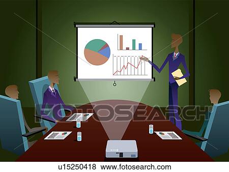 Stock Photo - Businessman giving presentation. Fotosearch